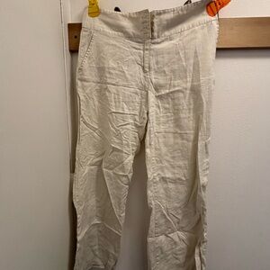 Women’s Cream Linen Pants